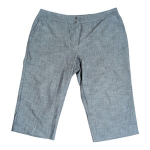 Larry Levine Woman - Stretch - Gray - Size 18 W - Women's Dress Capris